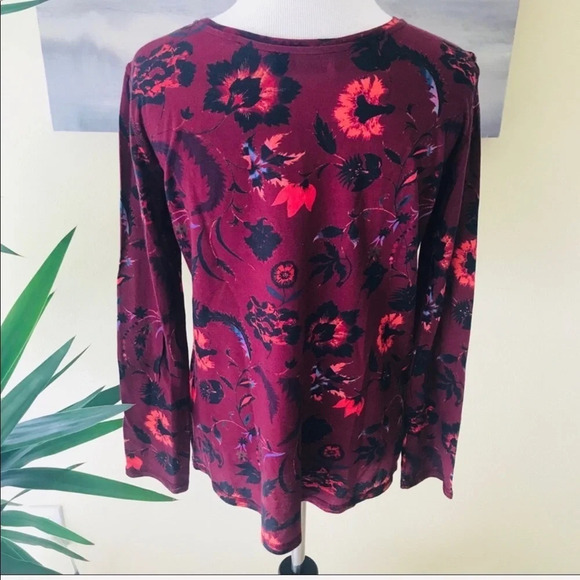 NWOT Sandro Cherry Long Sleeve Cotton Jersey Top Casual Women’s Small - Picture 4 of 7